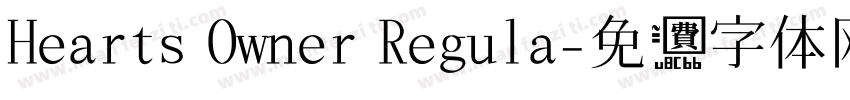 Hearts Owner Regula字体转换